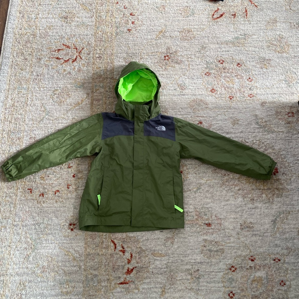 The North Face Neon Green and Black Jacket